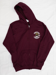 Men's Zipper Hoodie - Oxblood