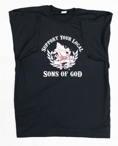 Men's Praying Hands Support Shirt - Black