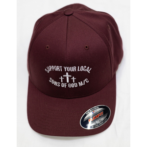 Support Hat:  Fitted Hat - Oxblood
